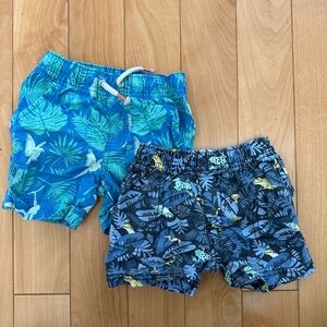 Two Tropical toddler Shorts - 100% cotton